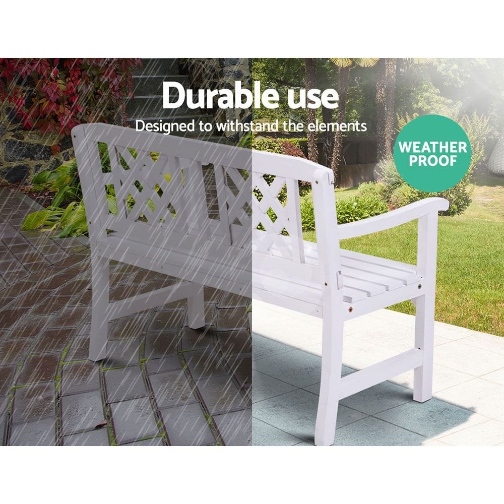 White outdoor deals bench seat