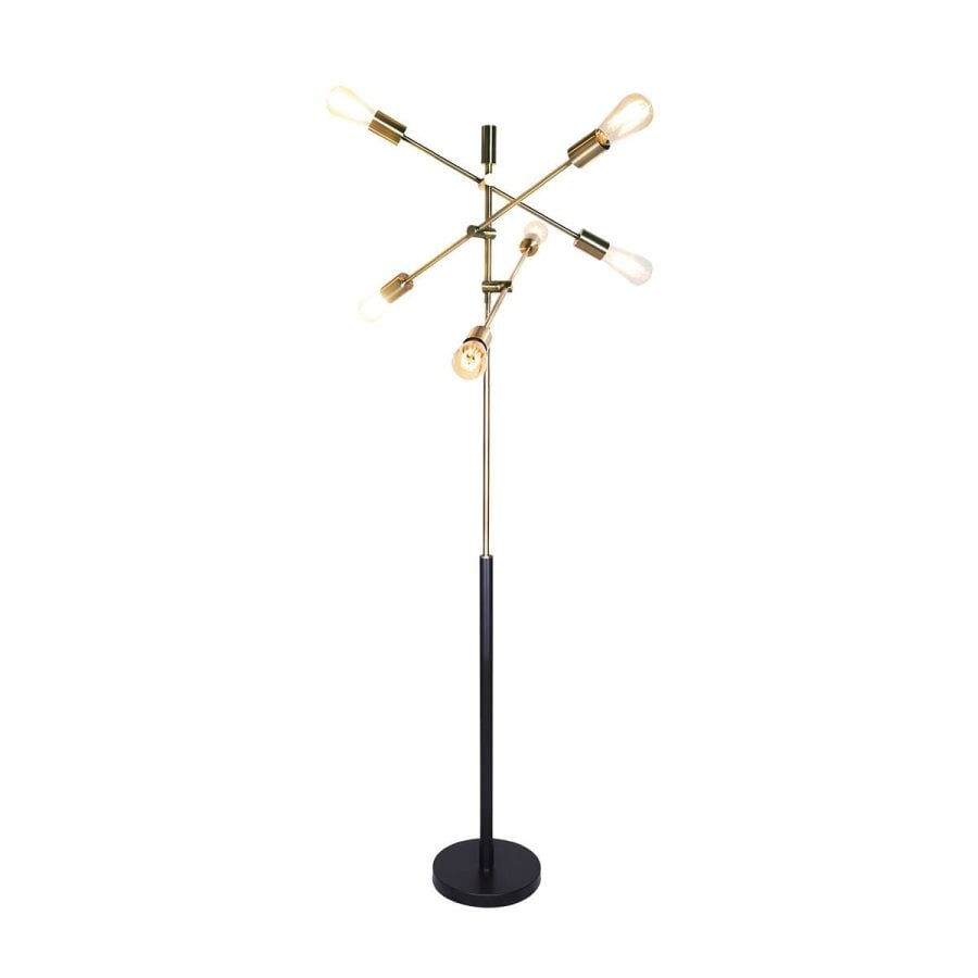 Antique brass sputnik floor lamp